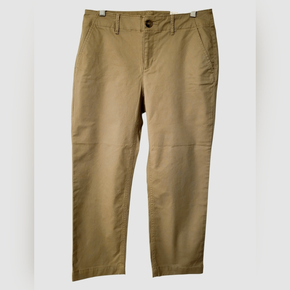 LOFT "The Slim" Chino Pants Mid-Rise, Pockets Khaki/Tan 6P